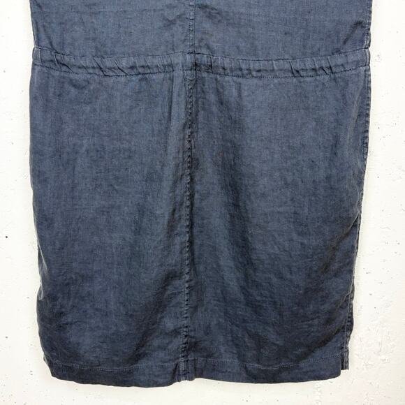 Standard James Perse Womens Linen Dress Sleeveless Button Front Blue Size Small - Picture 11 of 11